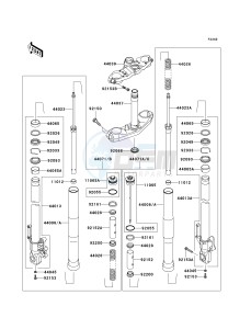 KLE 650 A [VERSYS] (9F-9F) A9F drawing FRONT FORK