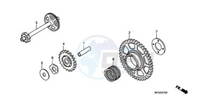 CB600F3A Europe Direct - (ED / ST 25K) drawing STARTING DRIVEN GEAR