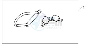 VFR800A9 Ireland - (EK / ABS MME TWO) drawing HONDA U-LOCK