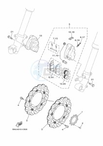 XTZ690 TENERE 700 (BHL9) drawing FRONT BRAKE CALIPER