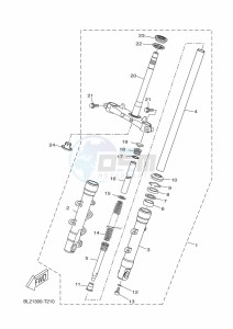 YP125RA XMAX 125 TECH MAX (BL26) drawing FRONT FORK