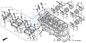 CB1000R9 UK - (E / MPH) drawing CYLINDER HEAD