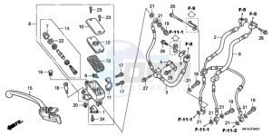 CBF1000SA UK - (E / ABS MKH) drawing FR. BRAKE MASTER CYLINDER (CBF1000A/T/S)