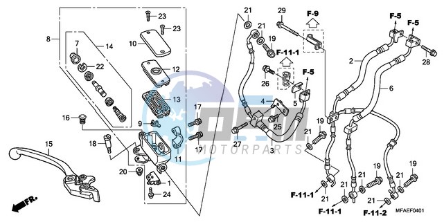 FR. BRAKE MASTER CYLINDER (CBF1000A/T/S)