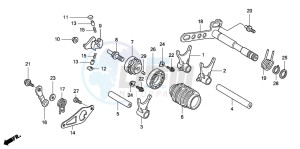 CRF250X drawing GEARSHIFT DRUM