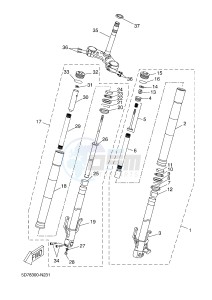 YZF-R125A YZF-R125 ABS R125 (5D7X 5D7X 5D7X 5D7X 5D7X) drawing FRONT FORK