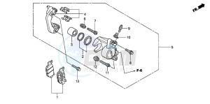 SH300R drawing REAR BRAKE CALIPER