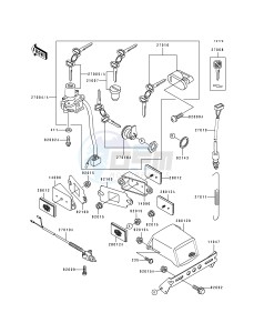 ZX 750 M [NINJA ZX-7R] (M1-M2) [NINJA ZX-7R] drawing IGNITION SWITCH_LOCKS_REFLECTORS