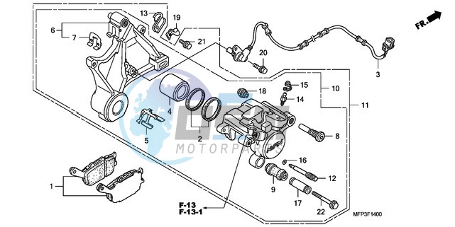 REAR BRAKE CALIPER