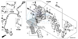 VFR1200XD CrossTourer - VFR1200X Dual Clutch 2ED - (2ED) drawing R. FRONT BRAKE CALIPER