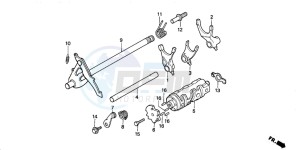 MT50F drawing SHIFT DRUM/SHIFT FORK