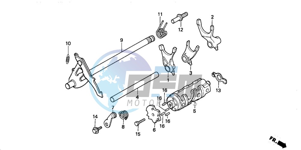 SHIFT DRUM/SHIFT FORK