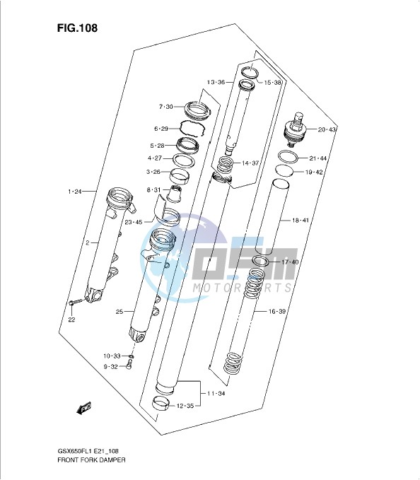 FRONT FORK DAMPER (GSX650FUL1 E24)