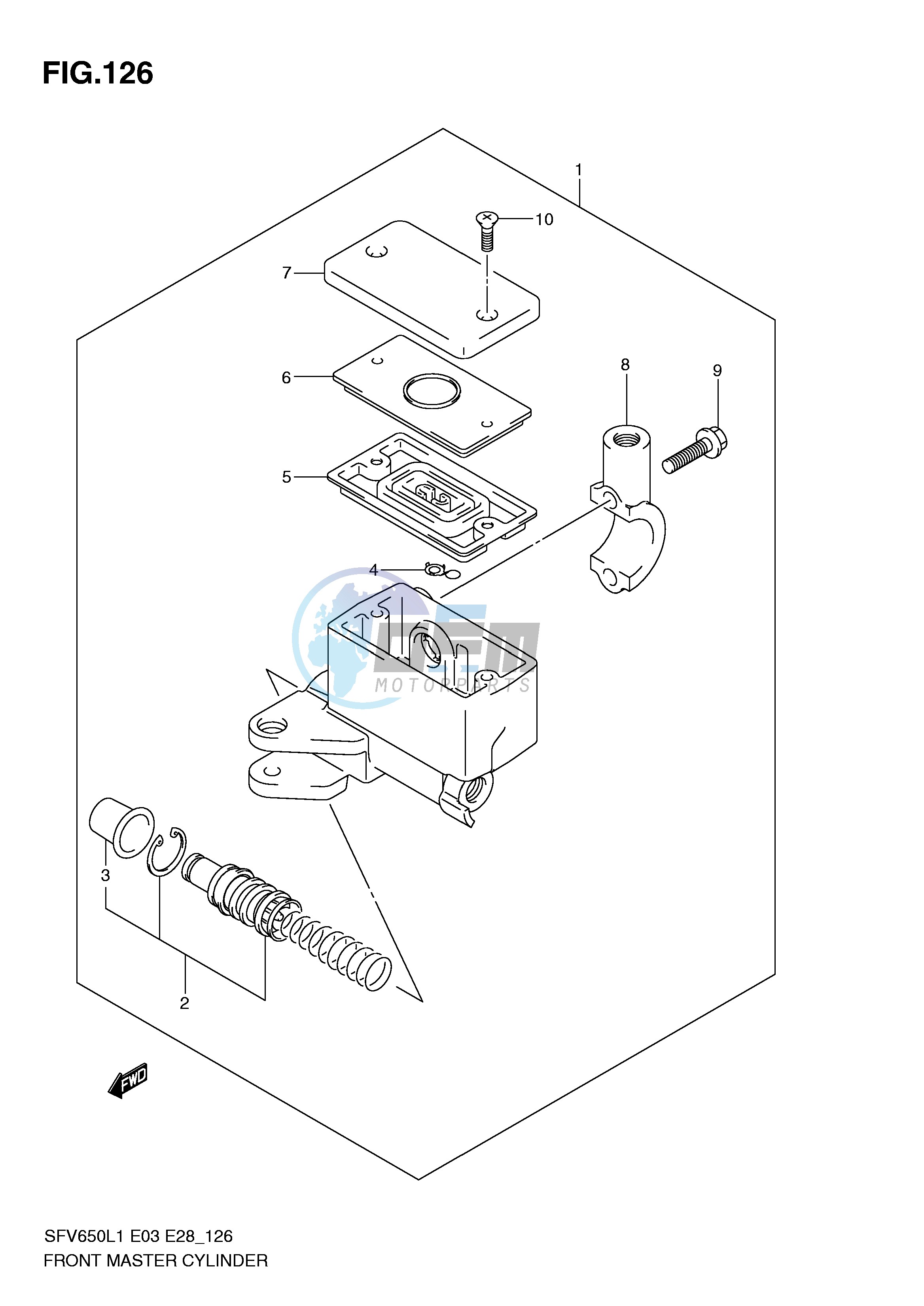 FRONT MASTER CYLINDER (SFV650AL1 E33)