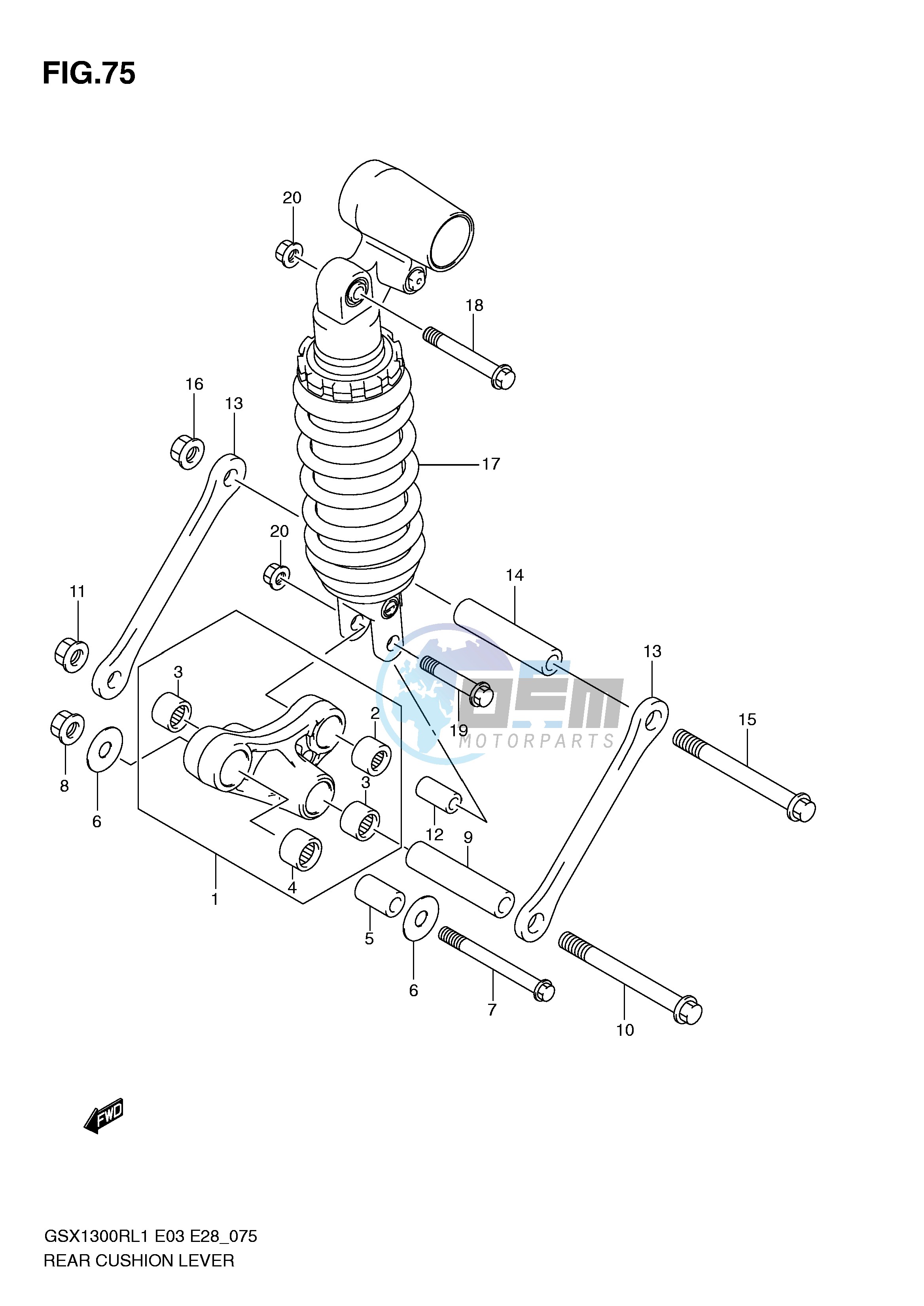 REAR CUSHION LEVER (GSX1300RL1 E3)