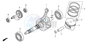 TRX420FM FOURTRAX drawing CRANKSHAFT/PISTON