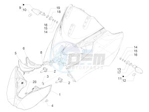 MP3 500 LT Business (EMEA) drawing Front headlamps - Turn signal lamps