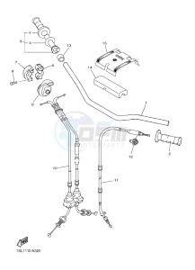 YZ450F (1SL5 1SL6 1SL7 1SL8) drawing STEERING HANDLE & CABLE