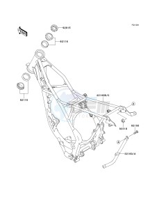 KX 85 A [KX85 MONSTER ENERGY] (A6F - A9FA) A6F drawing FRAME