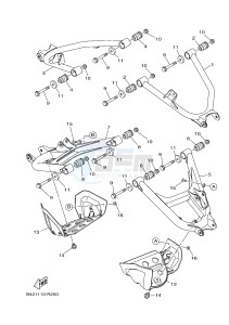 YXM700E YXM70VPXH VIKING EPS (B42F) drawing REAR ARM