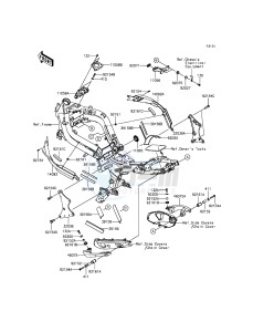 ER-6F EX650EFF XX (EU ME A(FRICA) drawing Frame Fittings