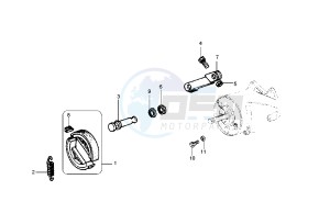 LIBERTY 4T 50 drawing Rear brake shoes