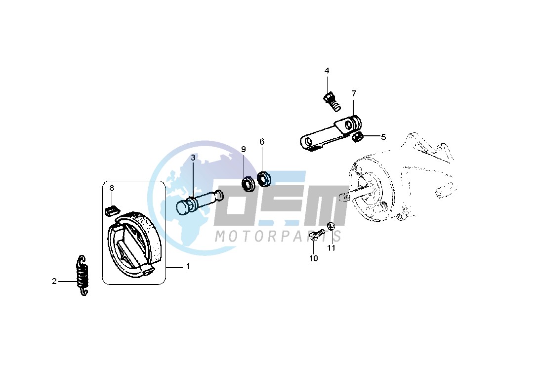 Rear brake shoes