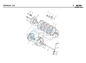 MRX-125-4T-RED drawing CLUTCH  Yamaha 125 4T EURO2