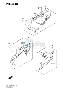 GSX-R750 drawing FRAME COVER L6 (KGL)