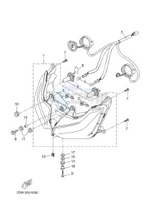 YPR125R XMAX 125 EVOLIS 125 (2DM3) drawing HEADLIGHT