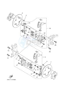 YXZ1000ES YXZ10YMSH YXZ1000R EPS SPECIAL EDITION (2HCF) drawing FRONT BRAKE CALIPER