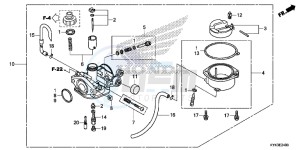 CRF110FD CRF110F Europe Direct - (ED) drawing CARBURETOR