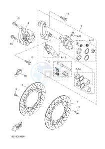 YP400RA EVOLIS 400 ABS (BL12) drawing FRONT BRAKE CALIPER