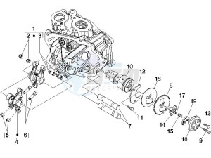 Nexus 250 SP e3 (UK) UK drawing Camshaft - Rocking levers support unit