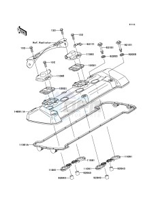 Z1000 ZR1000B7F FR GB XX (EU ME A(FRICA) drawing Cylinder Head Cover