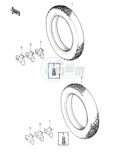 KZ 750 E (E1) drawing TIRES -- 80 KZY 50-E1- -