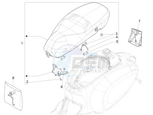 SPRINT 125 4T 3V IGET E2 ABS (APAC) drawing Saddle/seats