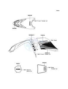 KFX700 KSV700ABF EU drawing Decals