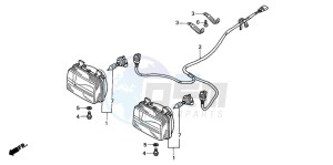 TRX350FE FOURTRAX 350 4X4ES drawing HEADLIGHT (2)