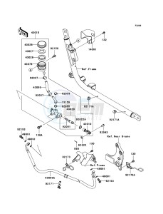 VN1700 CLASSIC TOURER VN1700C9F GB XX (EU ME A(FRICA) drawing Rear Master Cylinder