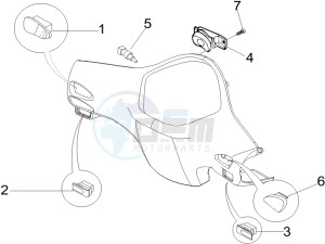 LX 125 4T ie E3 drawing Selectors - Switches - Buttons