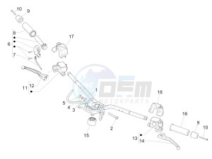 GTV 300 4T 4V ie (USA) USA drawing Handlebars - Master cil