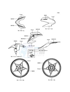 Z900 ABS ZR900BHF XX (EU ME A(FRICA) drawing Decals(Green)