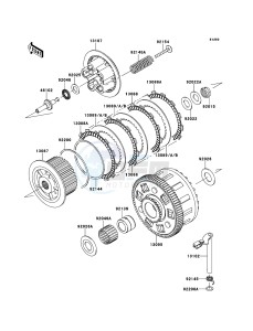 Z1000SX ZX1000GCF FR GB XX (EU ME A(FRICA) drawing Clutch