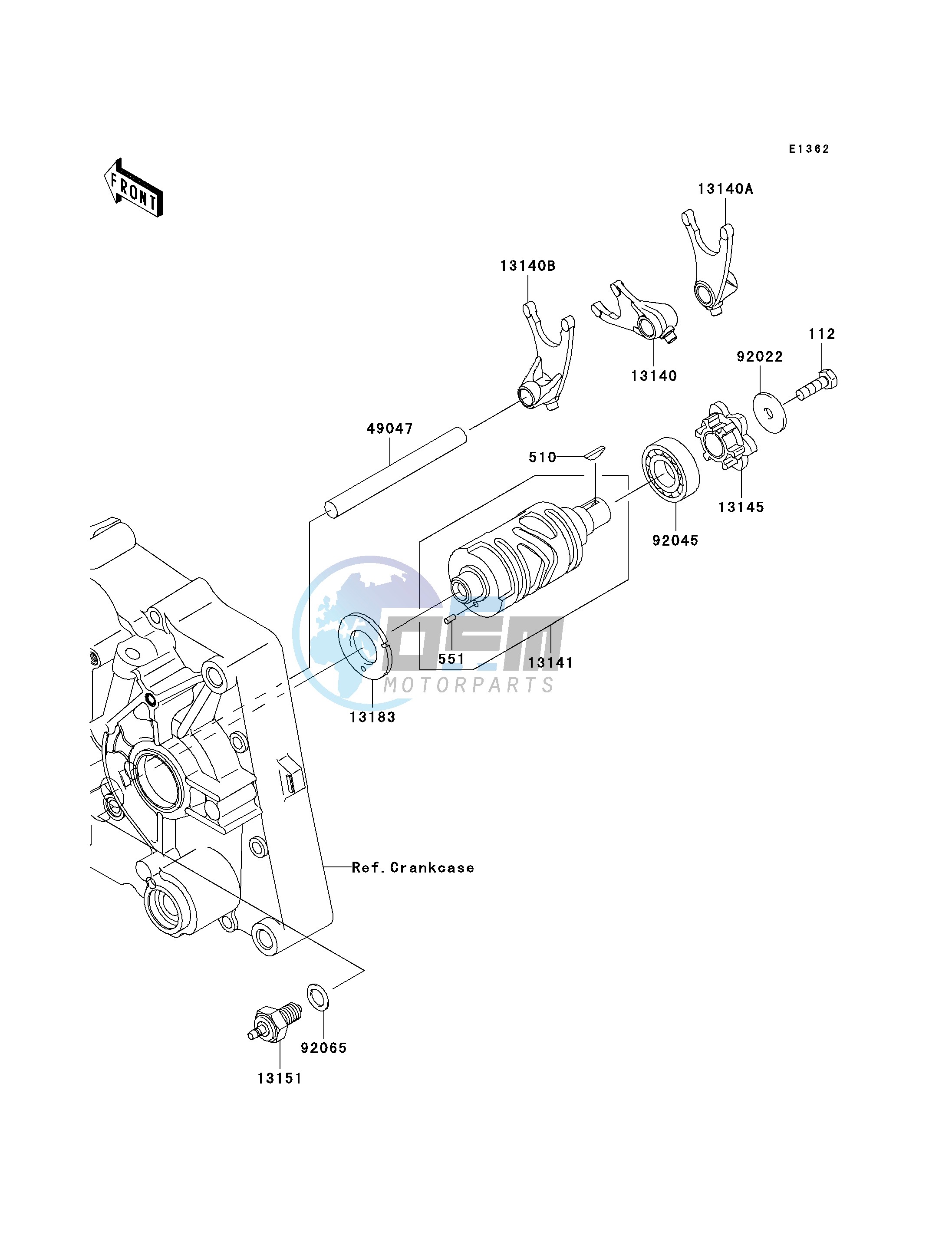 GEAR CHANGE DRUM_SHIFT FORK-- S- -