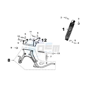 FIGHT LR drawing REAR SHOCK AND STAND