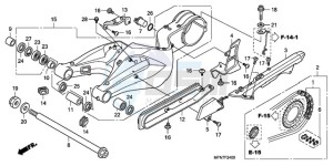 CB1000R9 France - (F / CMF) drawing SWINGARM