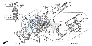 ST1300AC Pan Europoean -ST1300 CH drawing LEFT CYLINDER HEAD