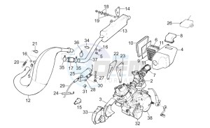 RX 125 (eng. 122cc) drawing Exhaust unit - Engine