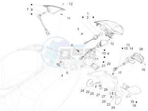 Sprint 50 4T 4V (NAFTA) drawing Rear headlamps - Turn signal lamps